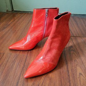 Rag & Bone Beha Booties- Orange- Size 10
